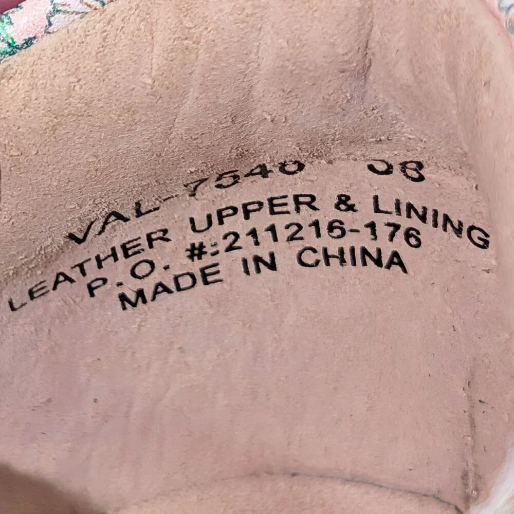 Alegria Valerie VAL-7548 Sandal — Prairie Jane Tan Floral EU 38 US 8 to 8.5 - Picture 9 of 10